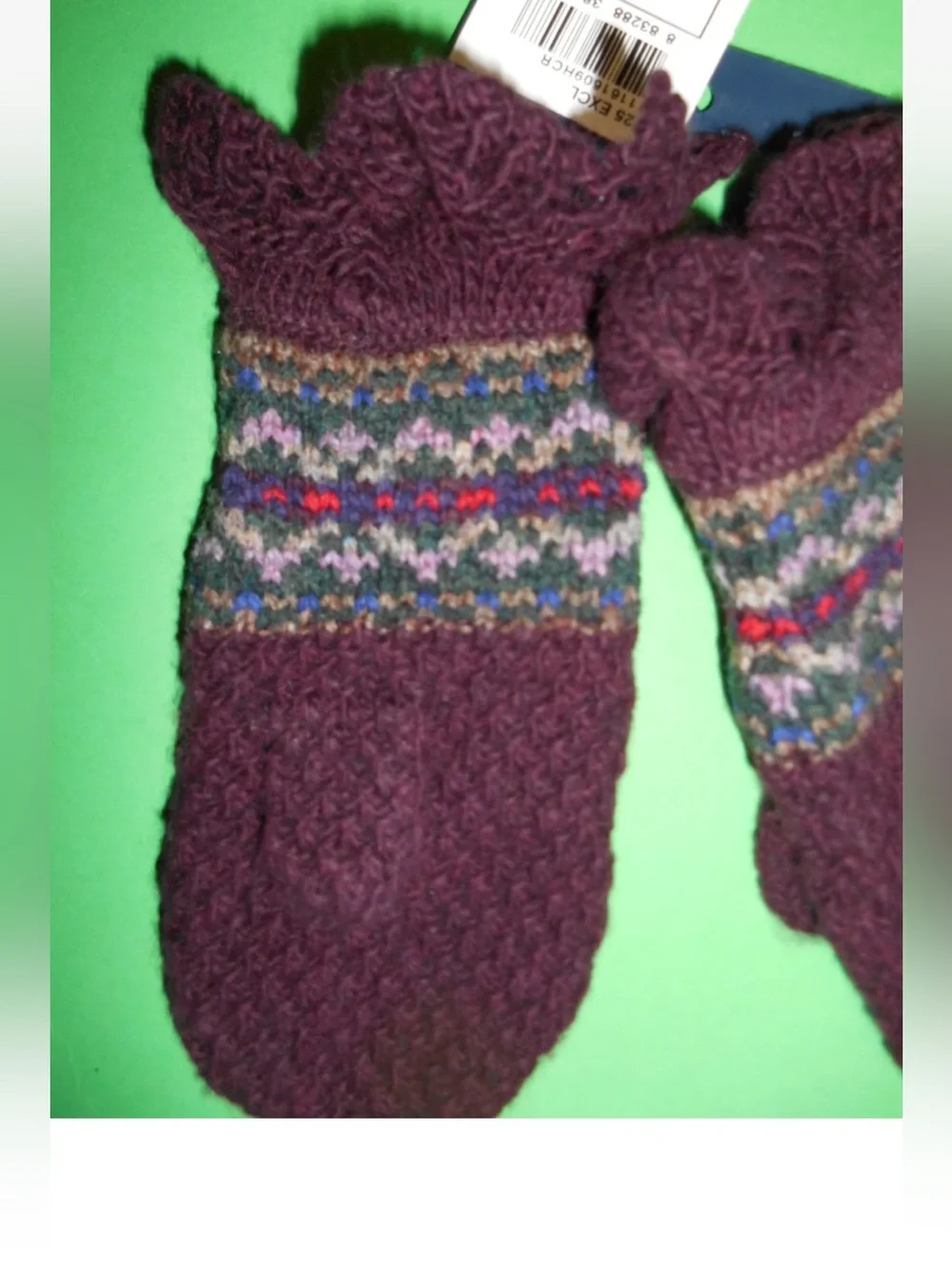 Ralph Lauren Nordic Fair Isle Knit Wool Mittens 9-2T